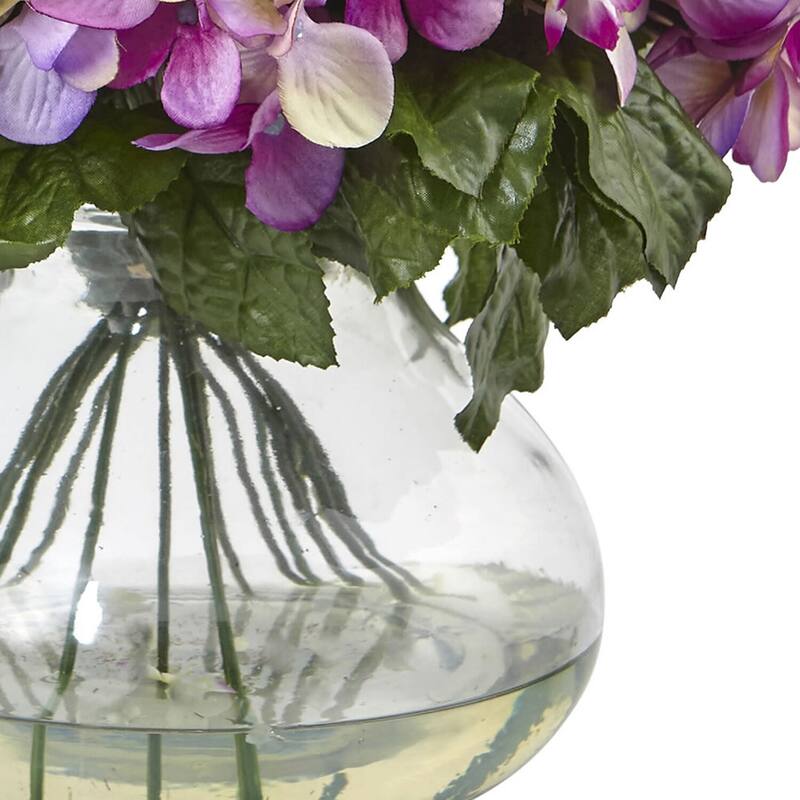 Large Retro Vase Arrangement - Home Decor Flowers & Faux Water - Office Decor Gift - 14.5