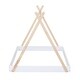 preview thumbnail 8 of 7, White Montessori Floor Tent Bed Frame wTriangle Structure Design, Full