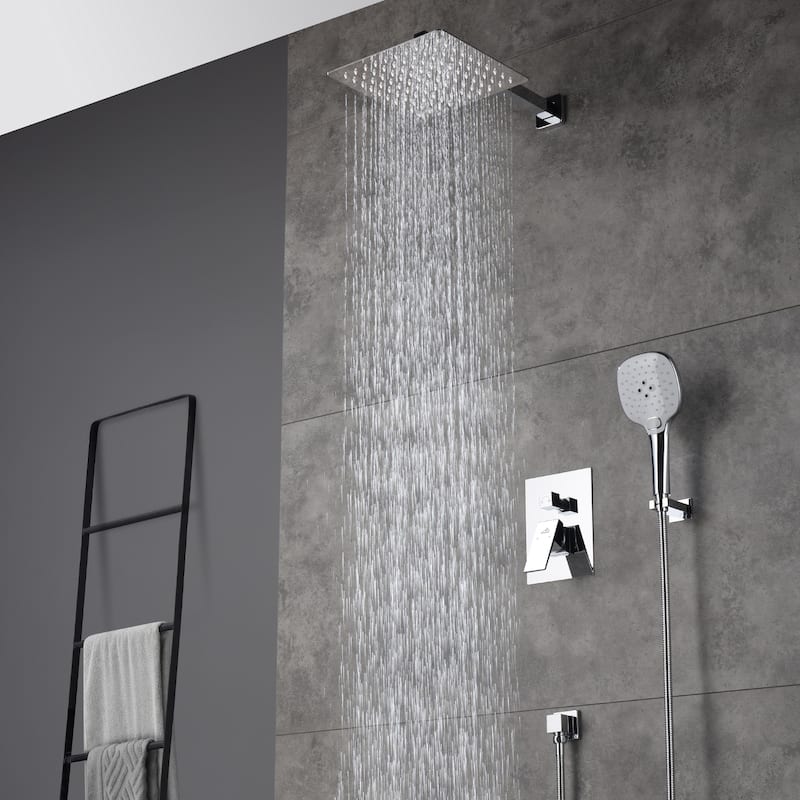 2 Function 10-inch Wall Mounted Dual Shower Heads Shower System