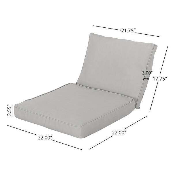 dimension image slide 4 of 5, Topanga Club Chair Cushions (Set of 4) by Christopher Knight Home