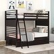 preview thumbnail 4 of 18, Minimalist Design Twin over Twin Wood Bunk Bed with Two Drawers