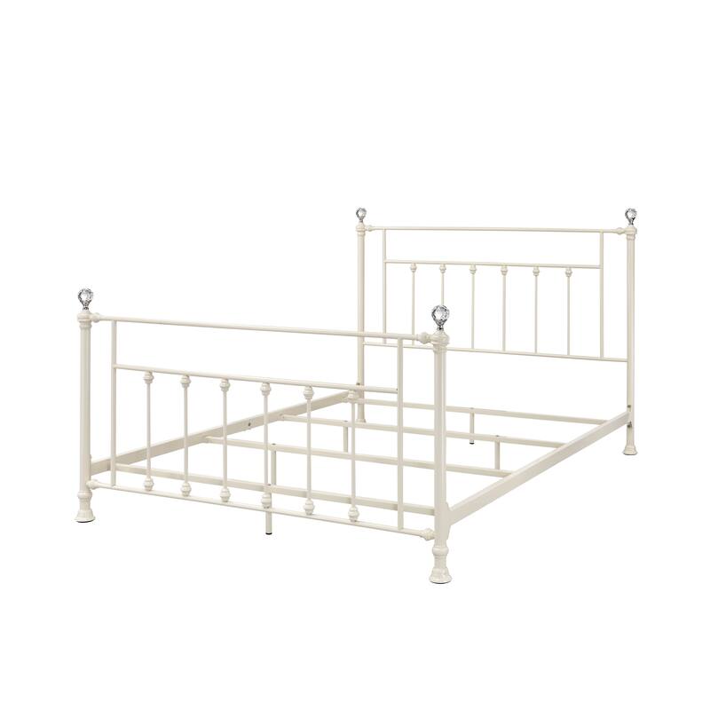 Comet White Finish Queen Bed