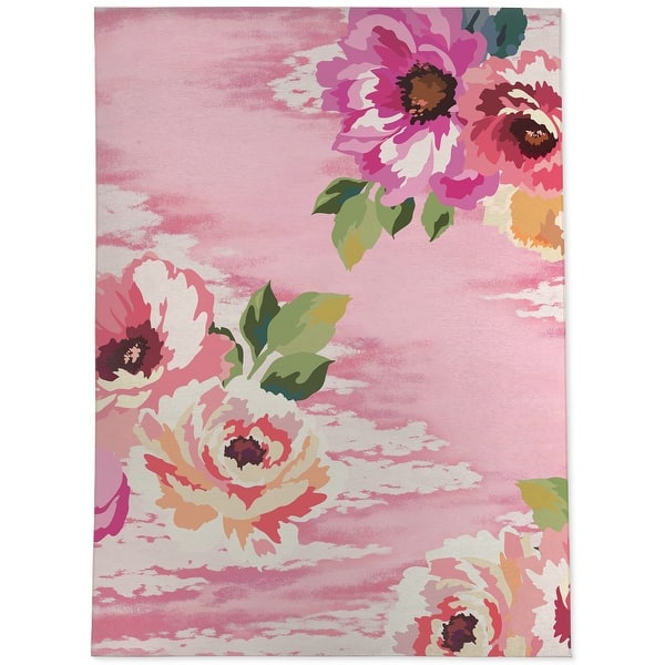 BRIGHT FLORAL PINK Outdoor Rug by, Kavka Designs On Sale Bed Bath