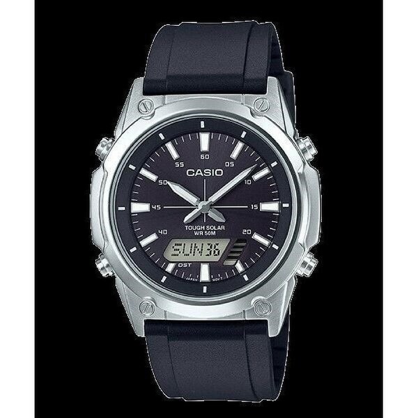 casio black resin watch