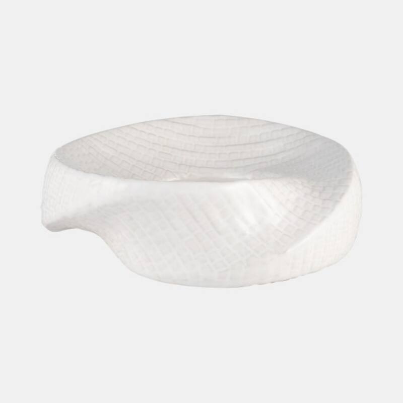 Textured Tabletop Decoration - 8" - White