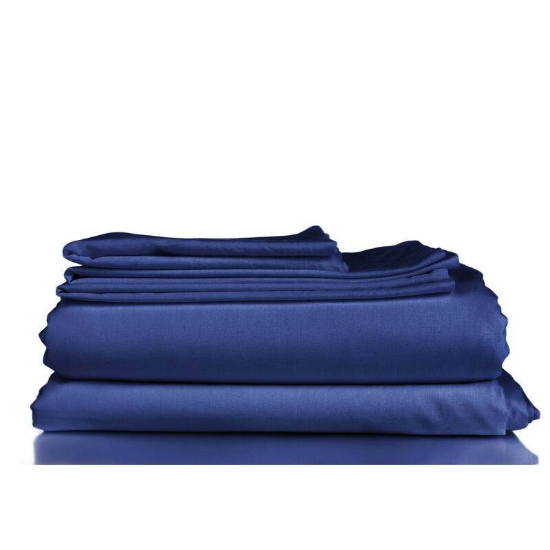 1800TC Soft Microfiber 4-piece Deep-pocket Bed Sheet Set - Royal Blue - King/California King