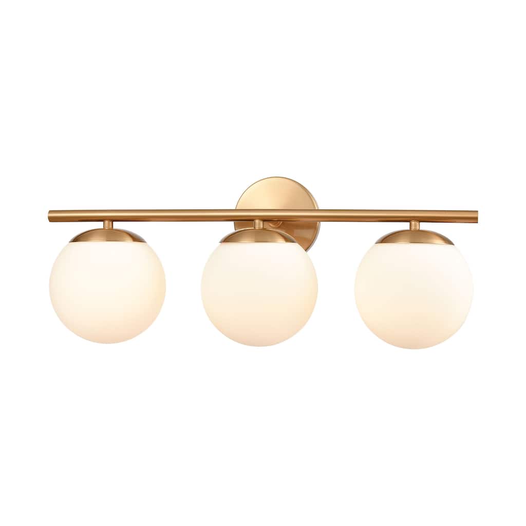 Hollywood Blvd 22-inch Wide 3-Light Vanity Light in Satin Brass