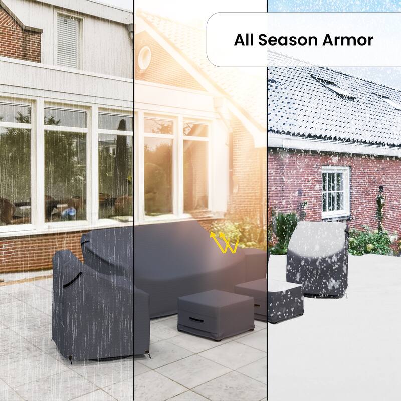 Forever Patio Outdoor Sofa Seating Group Furniture Cover Set (Set of 6) - 33 x 72 x 34