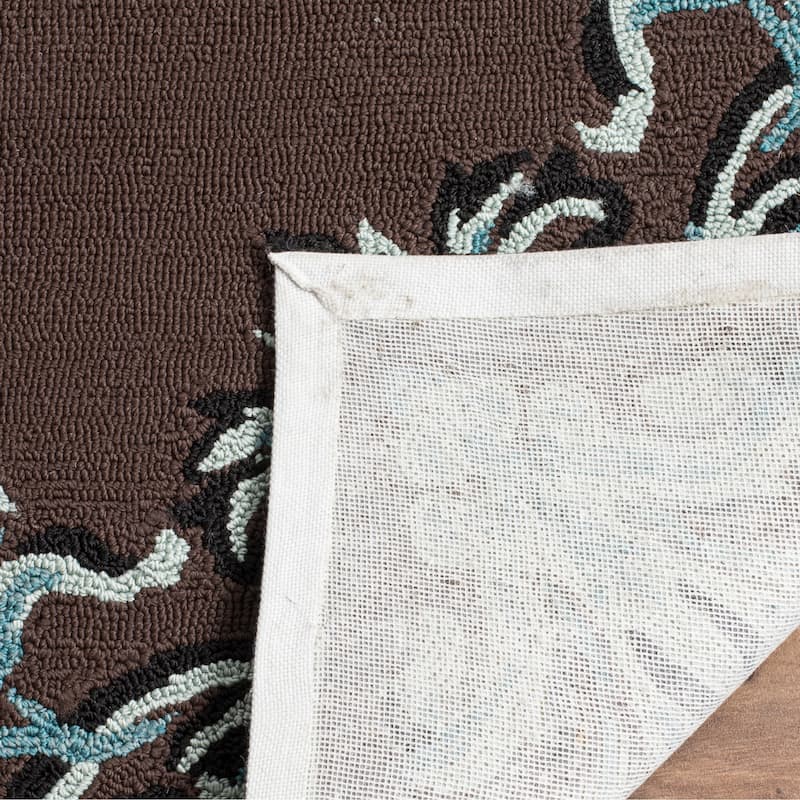 SAFAVIEH Handmade Easy Care Janene Oriental Rug - 2'6" x 10' Runner - Chocolate/Multi - Runner