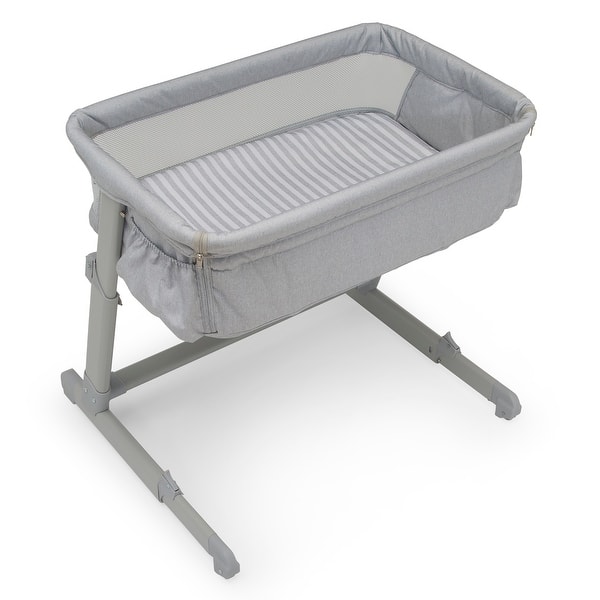 slide 2 of 6, babyGap by Delta Children Whisper Bedside Bassinet - N/A Silver