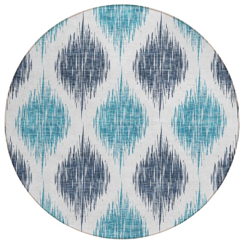HomeRoots Ikat Transitional Rectangle Outdoor Rug