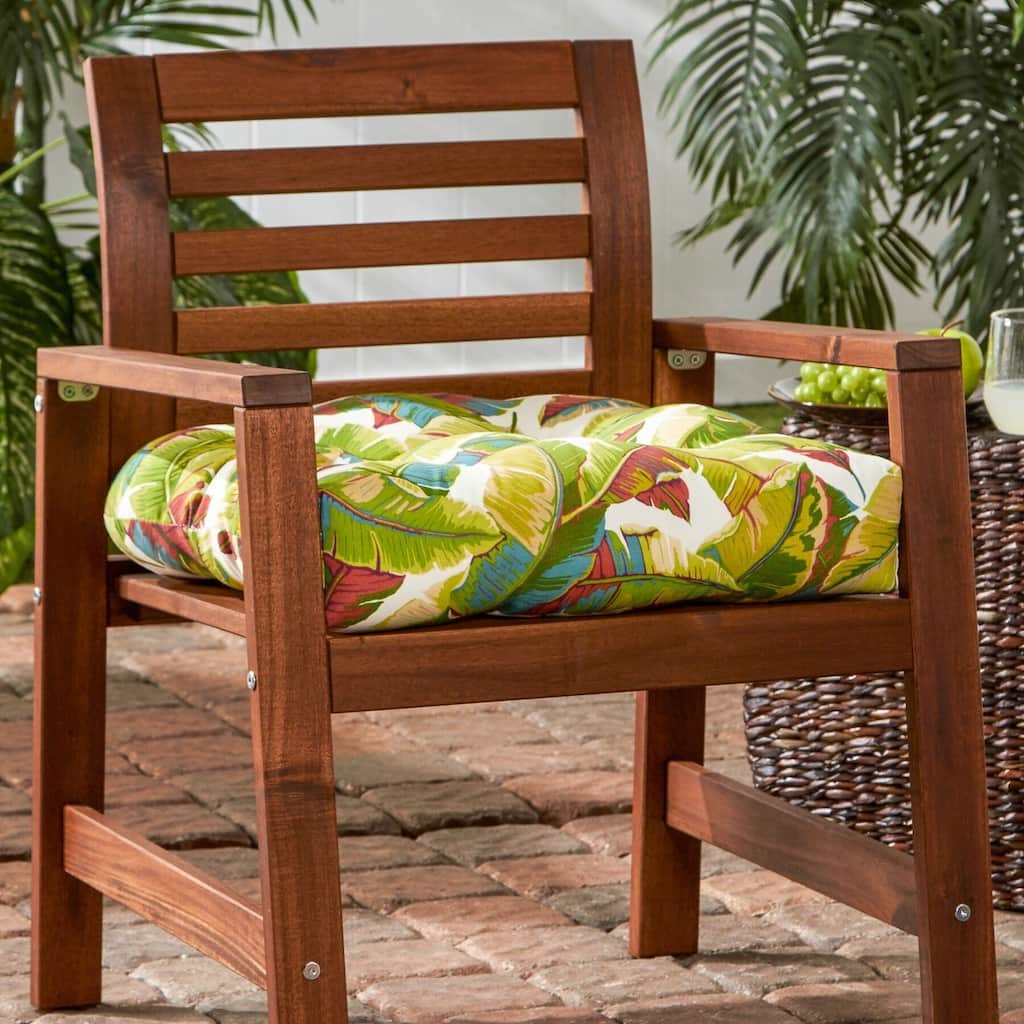 20-inch Outdoor Palm Leaves Chair Cushion by Greendale Home Fashions - 20w x 20l