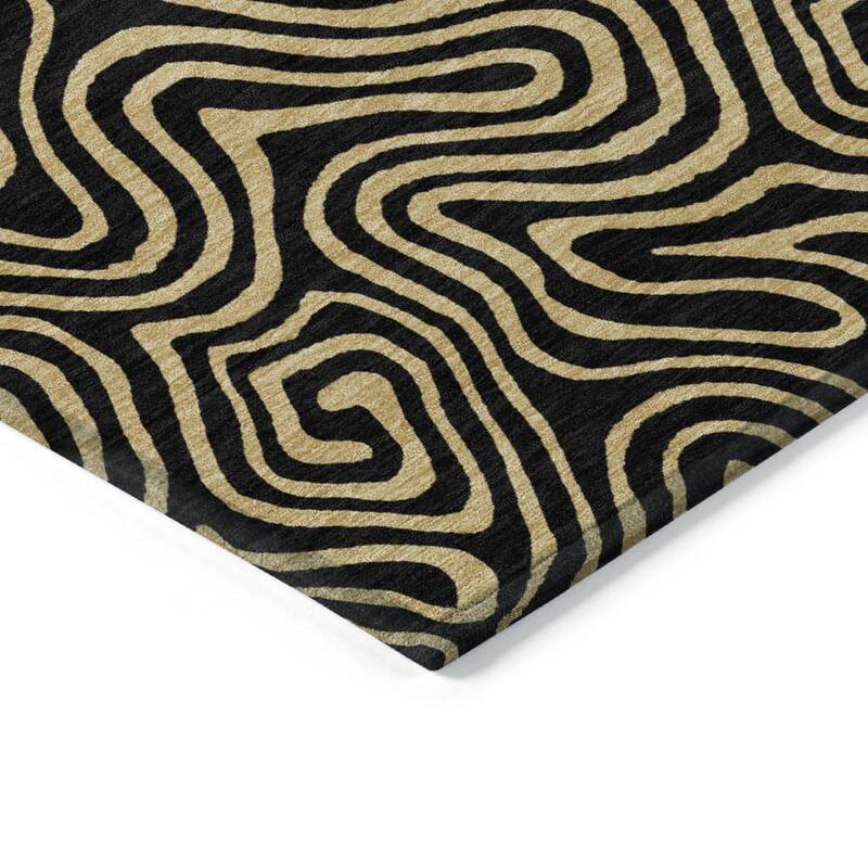 HomeRoots Abstract Transitional Rectangle Outdoor Rug