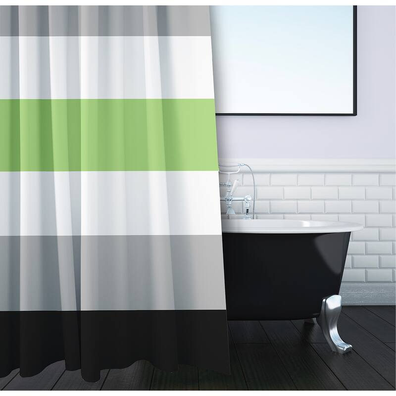 Inclusive Pride Flag Durable Poly Shower Curtain