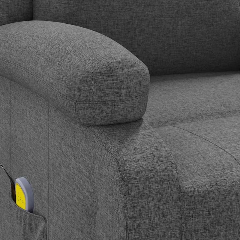 vidaXL Massage Chair Dark Gray Fabric - 28" x 36.2" x 37.8"