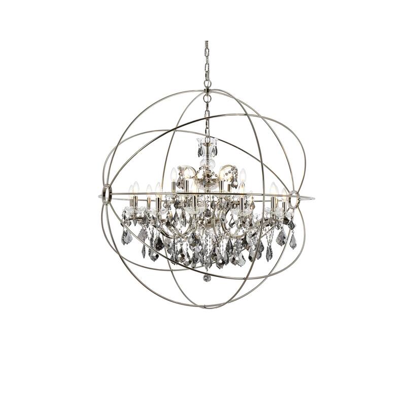 Royce Edge 18-Light Polished Nickel Chandelier