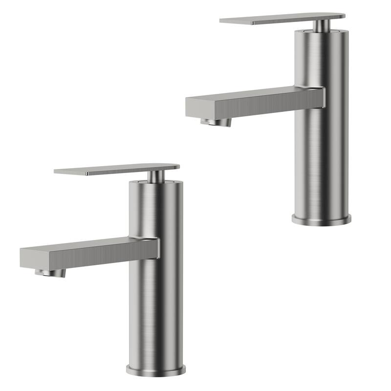 2-Pack Single Lever Handle Bathroom Sink Faucet Single Hole Basin Faucet