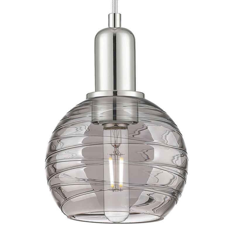 Innovations Lighting 716-1P-G1213-6SM Athens Deco Swirl 6" Wide Cord - Polished Nickel