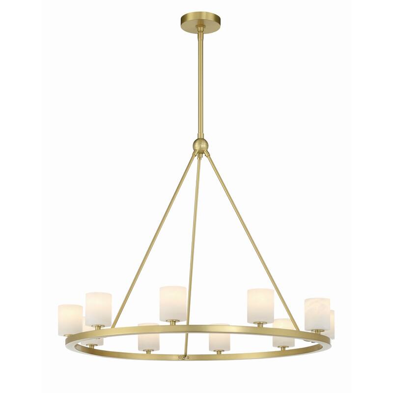 Crystorama Lighting Group ARA-10265-ST Aragon 10 Light 35" Wide LED