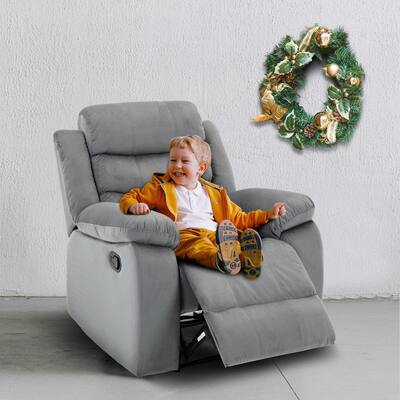 Yingj Big and Tall Polyester Leather Wall Hugger Recliner Chair