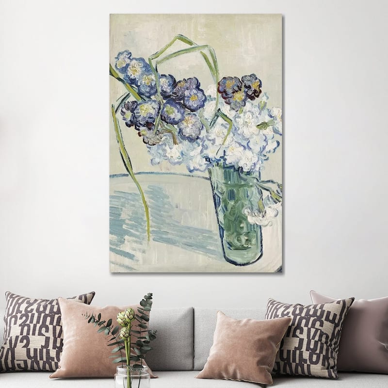 iCanvas "Still Life, Vase of Carnations, June 1890 " by Vincent van Gogh Canvas Print