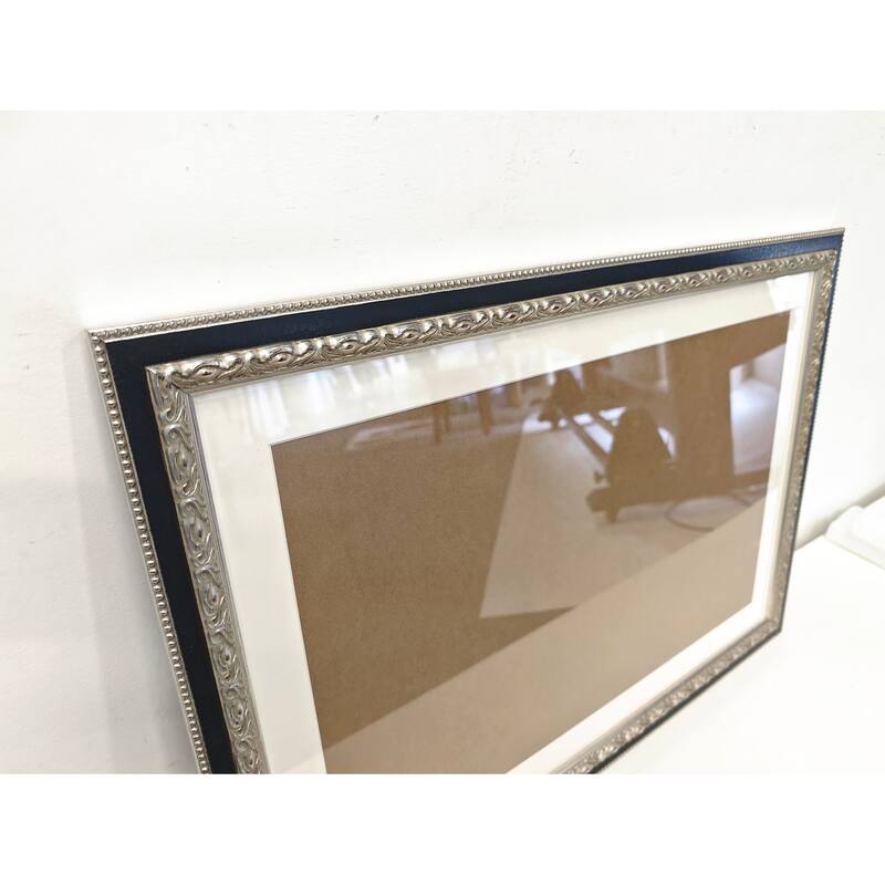 Solid Wood Picture Frame - Replaceable Canvas Art Frame with Organic Glass, Elegant Framed Wall Decor for Living Room