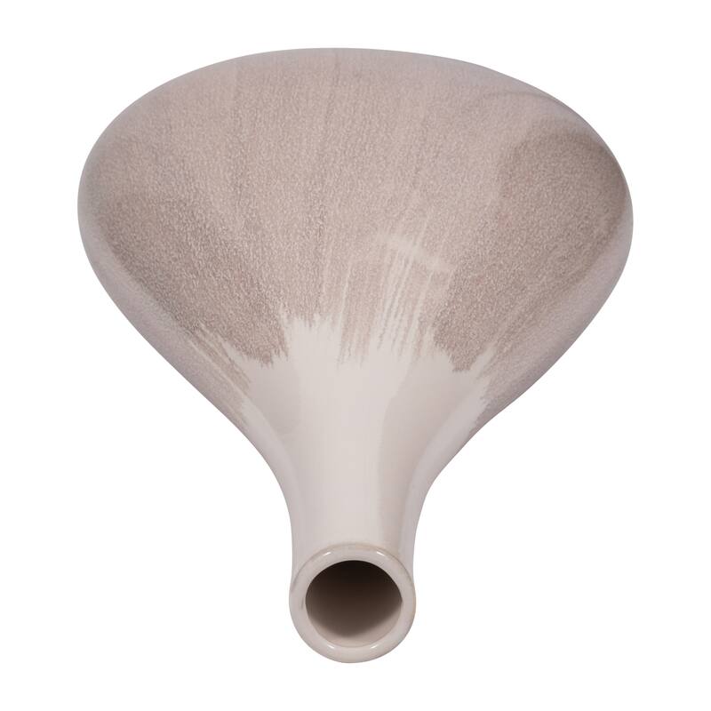 Sagebrook Home Valdiva Stoneware Vase - White, Novelty, Ombre, Elegant Home Accent in Stoneware Color