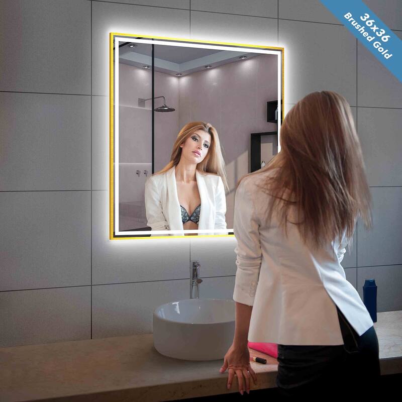 Fogless Color and Brightness Adjustable LED Mirror