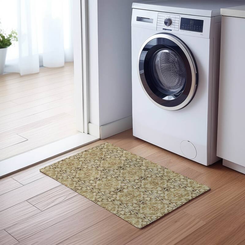 Machine Washable Indoor/ Outdoor Chantille Traditional Medallions Rug