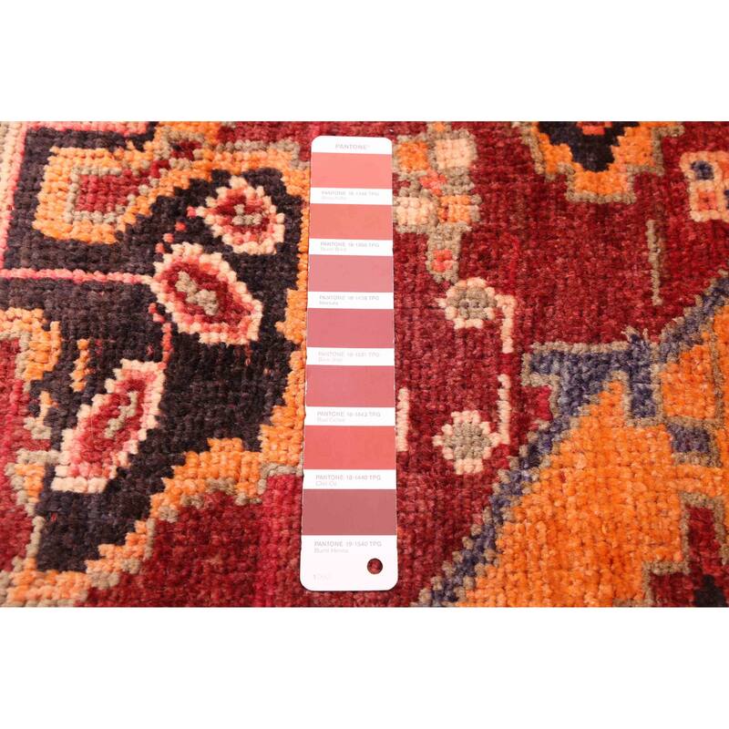 ECARPETGALLERY Hand-knotted Melis Vintage Red Wool Rug - 4'3 x 6'11