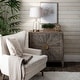 preview thumbnail 3 of 2, Brooklyn Rug Co 24" Emma Clear Glass Cotton Shade Gold Table Lamp - 15"W x 15"D x 24"H