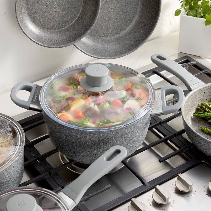 ZWILLING Parma Plus 10-pc Aluminum Nonstick Cookware Set - Grey