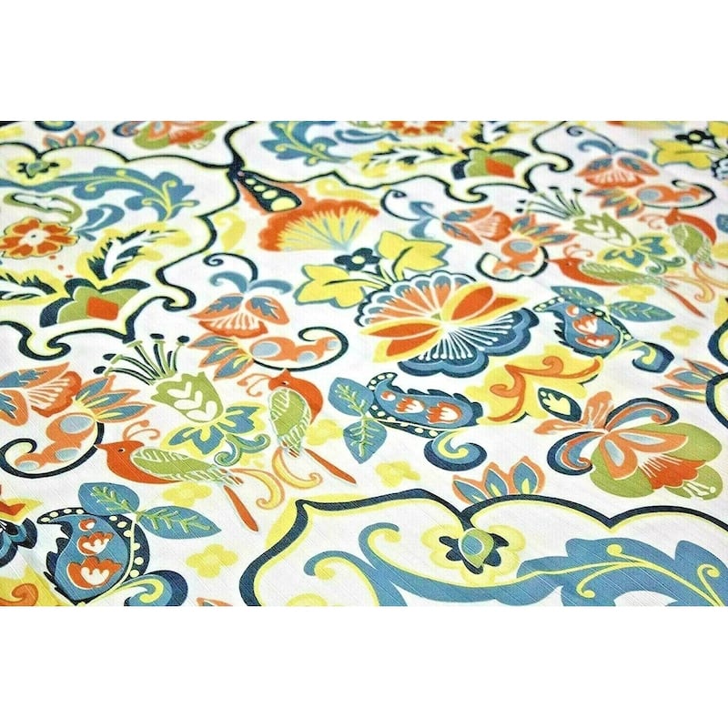 Printed Canvas Shower Curtain Polyester Bathroom Decor Beautiful Colorful Design 70" x 70"
