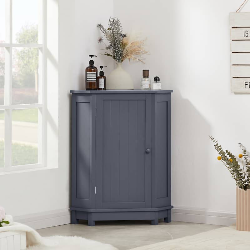 Bathroom Corner Cabinet with Adjustable Shelf