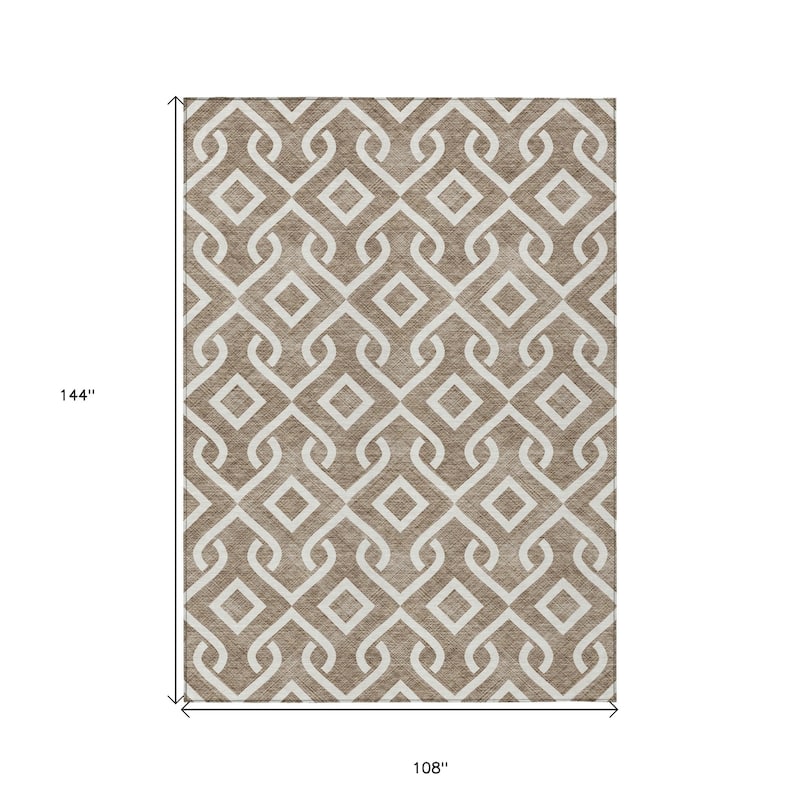 HomeRoots Geometric Transitional Rectangle Outdoor Rug