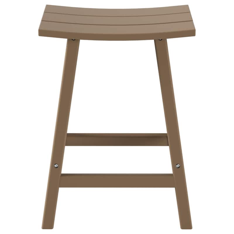 Polytrends Laguna Hdpe All Weather Outdoor Patio 24" Saddle Seat Counter Stool (Set Of 2)