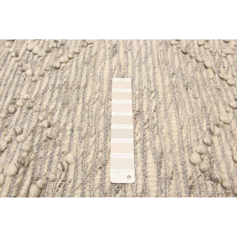 ECARPETGALLERY Braid weave Sienna Khaki Wool Rug - 6'2 x 9'2