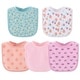 preview thumbnail 3 of 4, The Peanutshell Baby Girl Bibs Set, Terry Cloth, Feeding, Drooling, Green, Rainbow Floral, 10 Pack