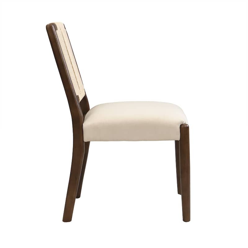 Christopher Knight Home - Modern 5 Piece Wooden Dining Set with Woven Back Upholstered Chairs