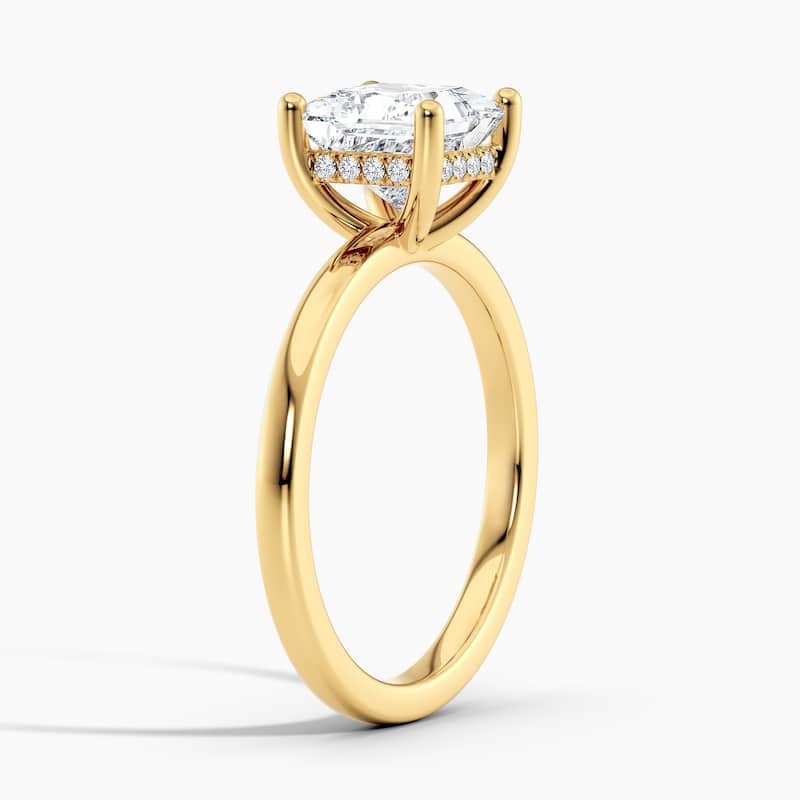 Auriya 14k Gold 2.25ctw Princess Hidden-Halo Lab Grown Diamond Engagement Ring