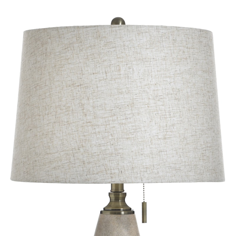 StyleCraft Poly Table Lamp - Delnice Ivory - White Shade
