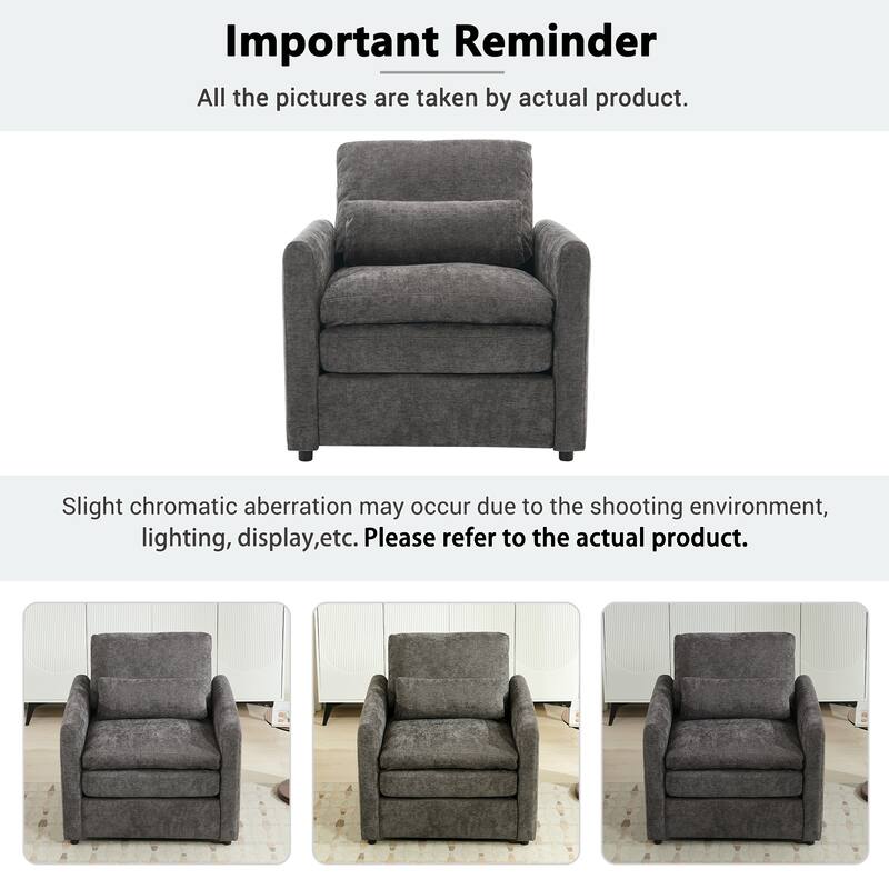 Living Room Cloud Plush Upholstered Sofa with Double Cushion