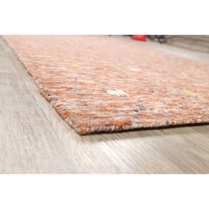 Hand Knotted Oriental 100% Wool Carpet Tribal Abstract Multi-Colored Gabbeh Area Rug - 8' 0'' X 5' 1''