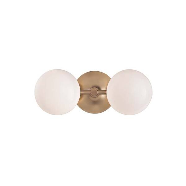 slide 1 of 1, Hudson Valley Lighting Fleming 2 Light 13" Wide LED Bathroom Vanity