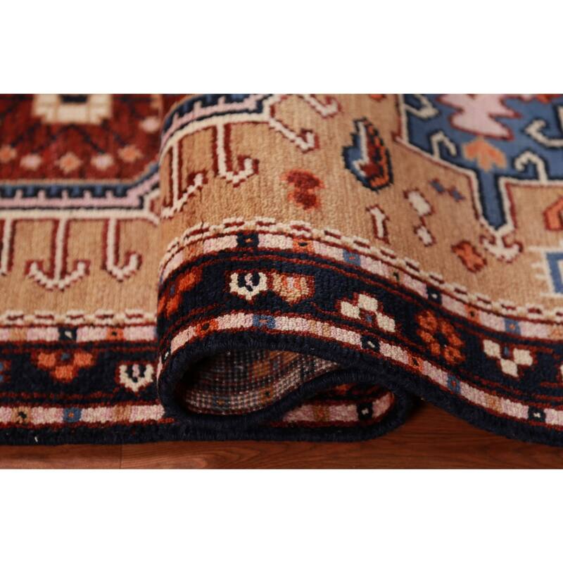 Geometric Khotan Indian Foyer Rug Handmade Wool Carpet - 2'10"x 5'0"