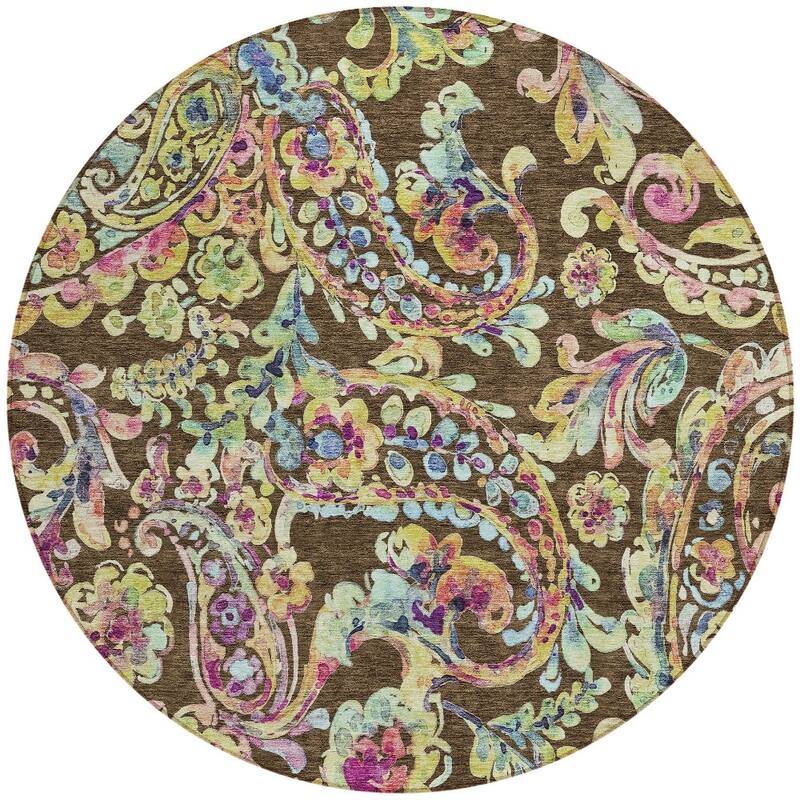 HomeRoots Paisley Transitional Rectangle Outdoor Rug