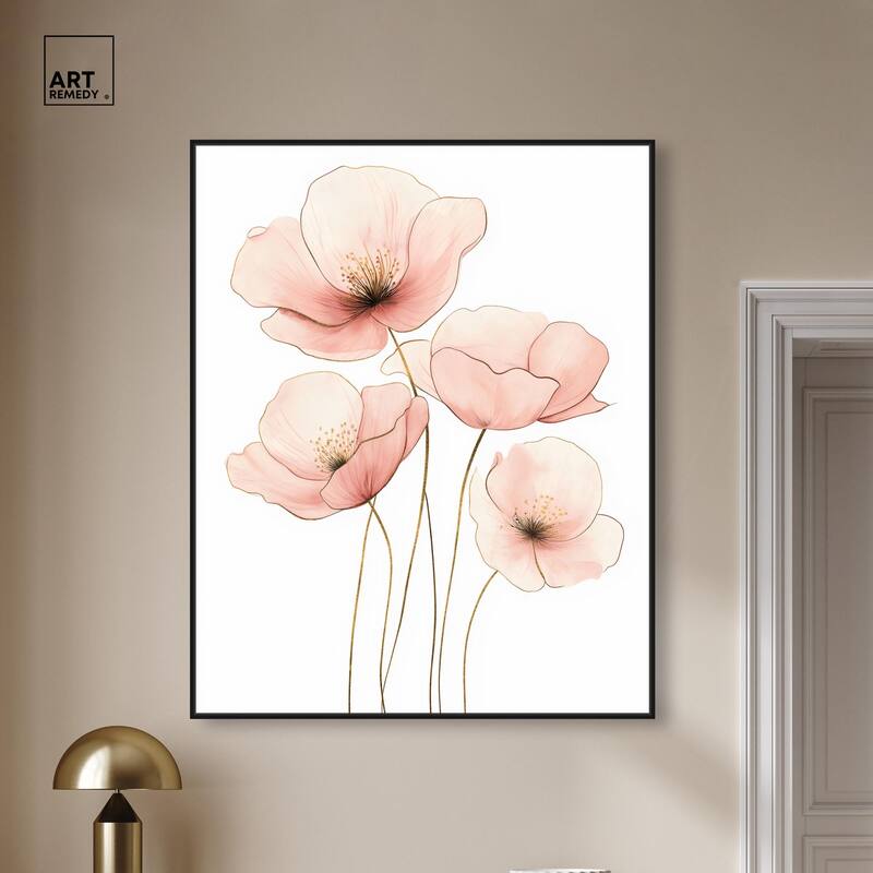 Pink Petal light Canvas by Art Remedy