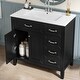 preview thumbnail 2 of 14, 36" Bathroom Vanity with Sink Combo, Black Bathroom Cabinet with Drawers, Solid Frame and MDF Board