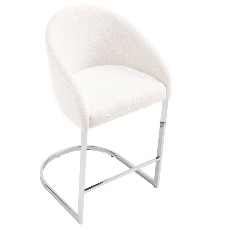 26" Fabric Upholstered Counter Height Bar Stools with Arms - 37" H x 22.4" W x 22" D