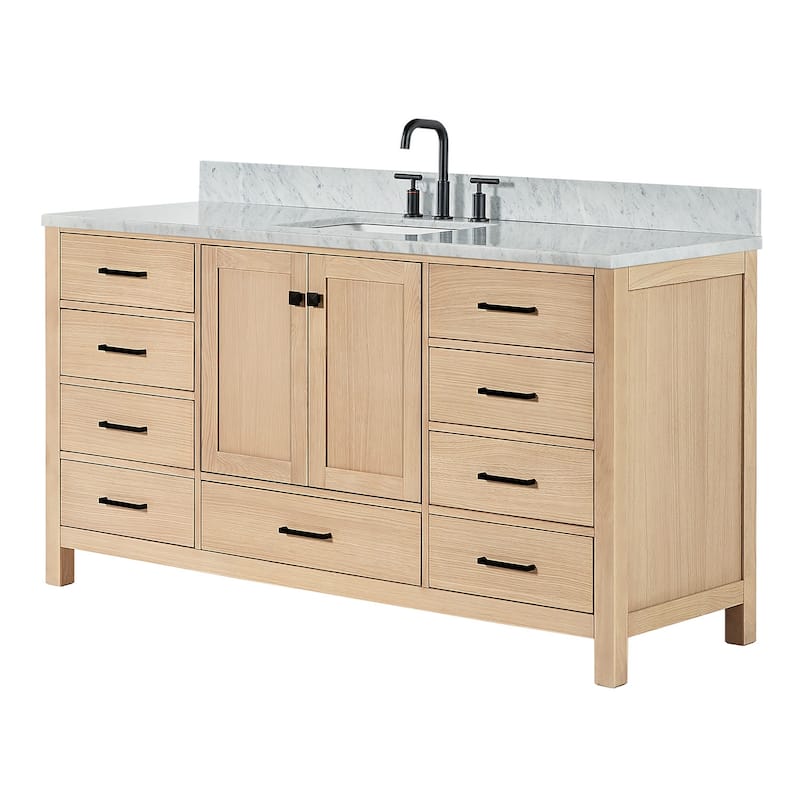 Ariel A067SCW2RVO Cambridge 67" Free Standing Single Basin Vanity Set